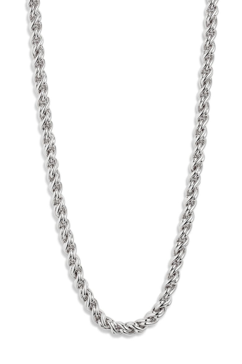 Rizzo Chain Necklace, Main, color, HIGH POLISH SILVER