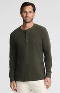 Lands' End Long Sleeve Thermal Waffle Henley