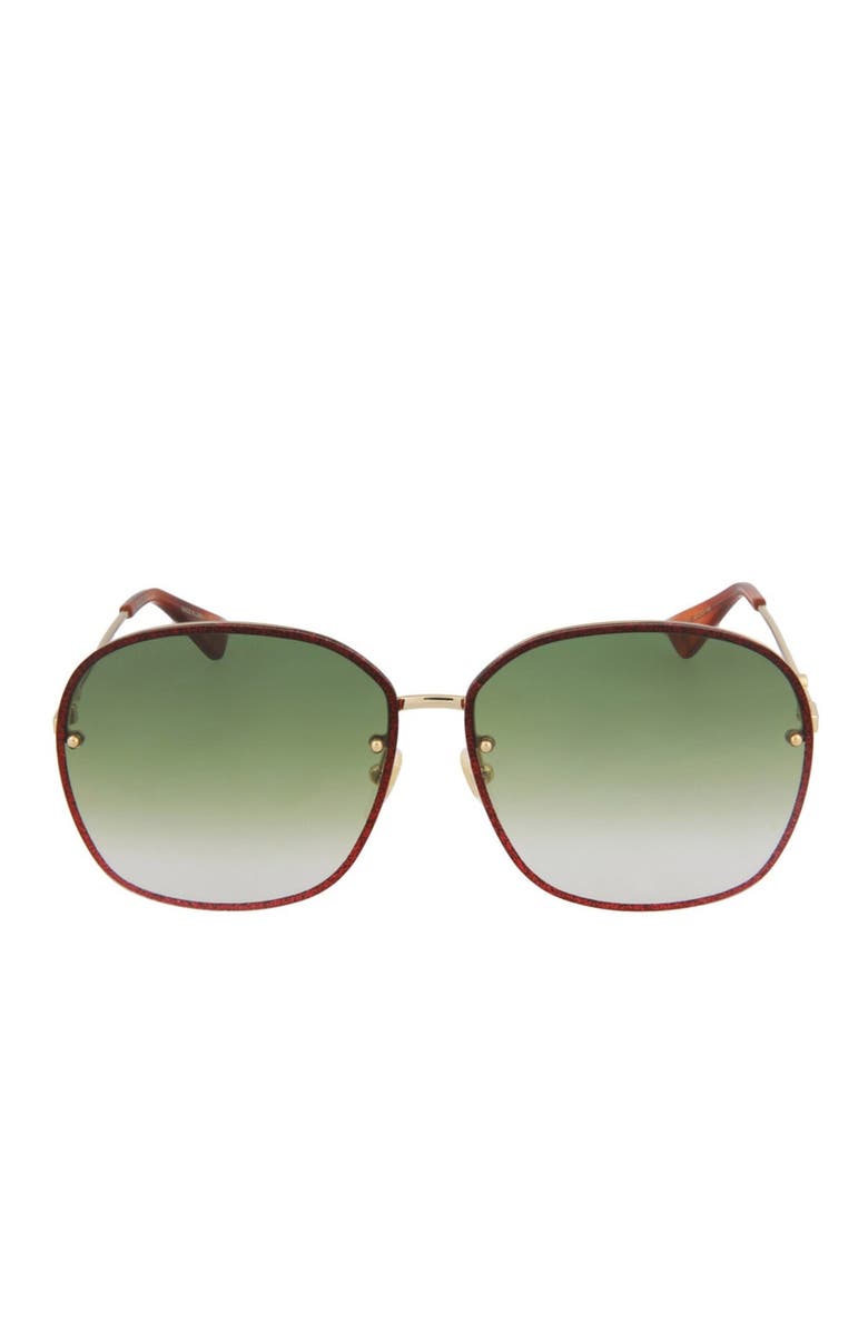 Gucci 63mm Fashion Rectangle Sunglasses, Alternate, color,