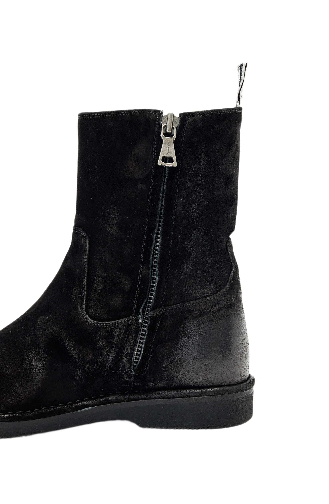 Varick Leather Zip Boot, Alternate, color, BLACK