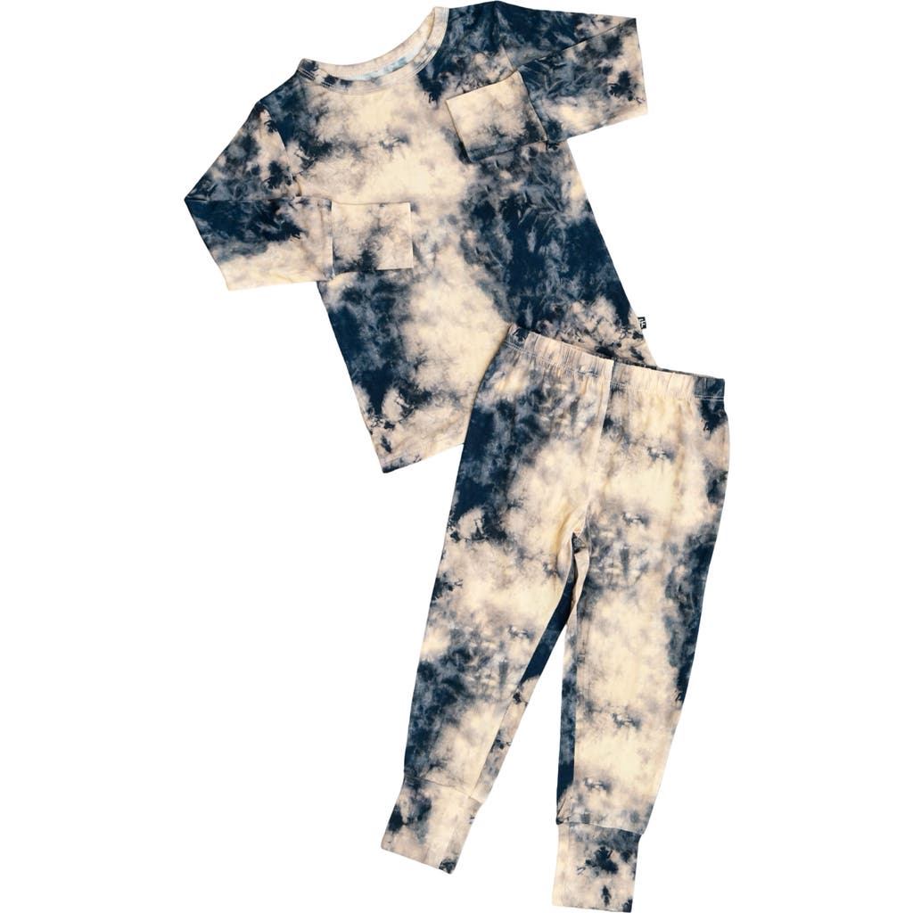 Laree + Co Tie-dye 2-piece Pajama Set In Blue