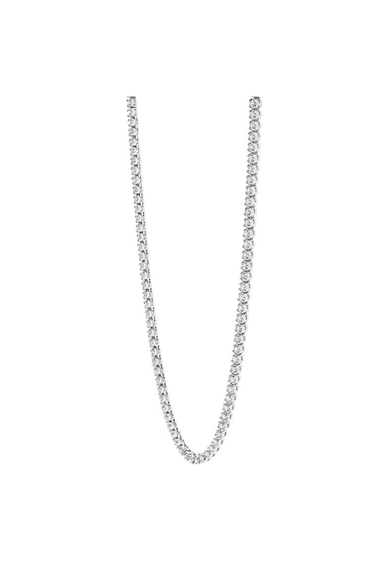 LMJ 14K White Gold Diamond Tennis Chain - 4.8 Carats, Alternate, color, 14K White Gold