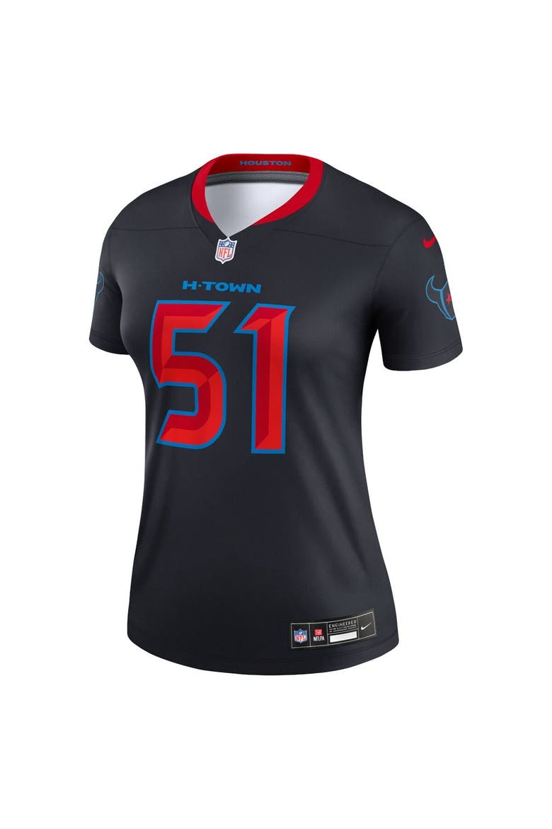 Women's Nike Will Anderson Jr.  Navy Houston Texans Alternate Legend Player Performance Top, Alternate, color, Navy