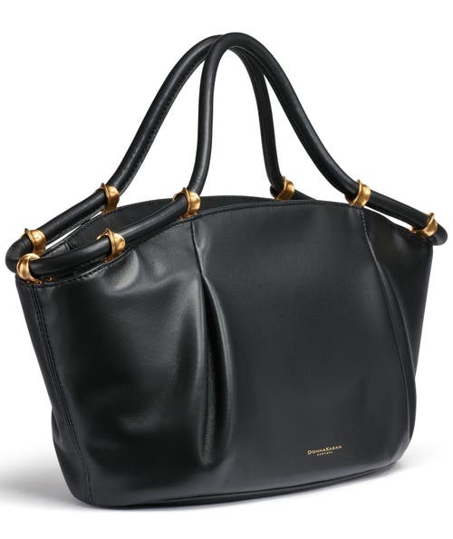 Shop Donna Karan New York Chiffon Satchel In Black/gold