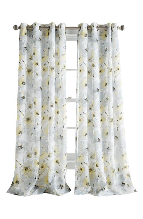 Modern Bloom Curtain Panel