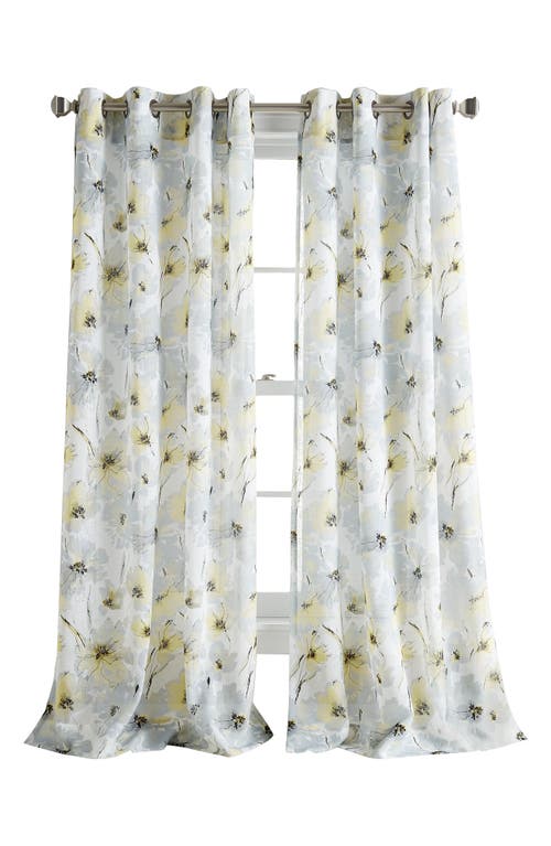 Dkny Modern Bloom Single Curtain Panel In Yellow