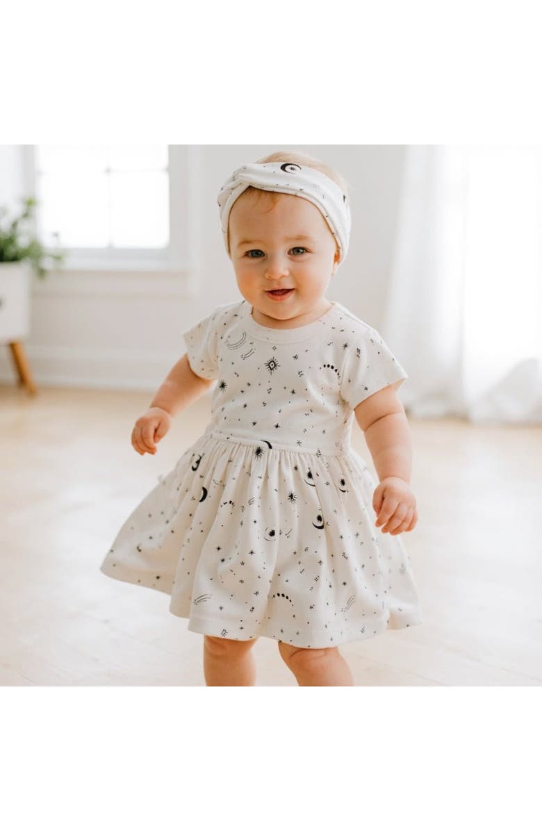 Finn + Emma Organic Twirl Dress I Celestial for Baby or Toddler, Alternate, color, Off White