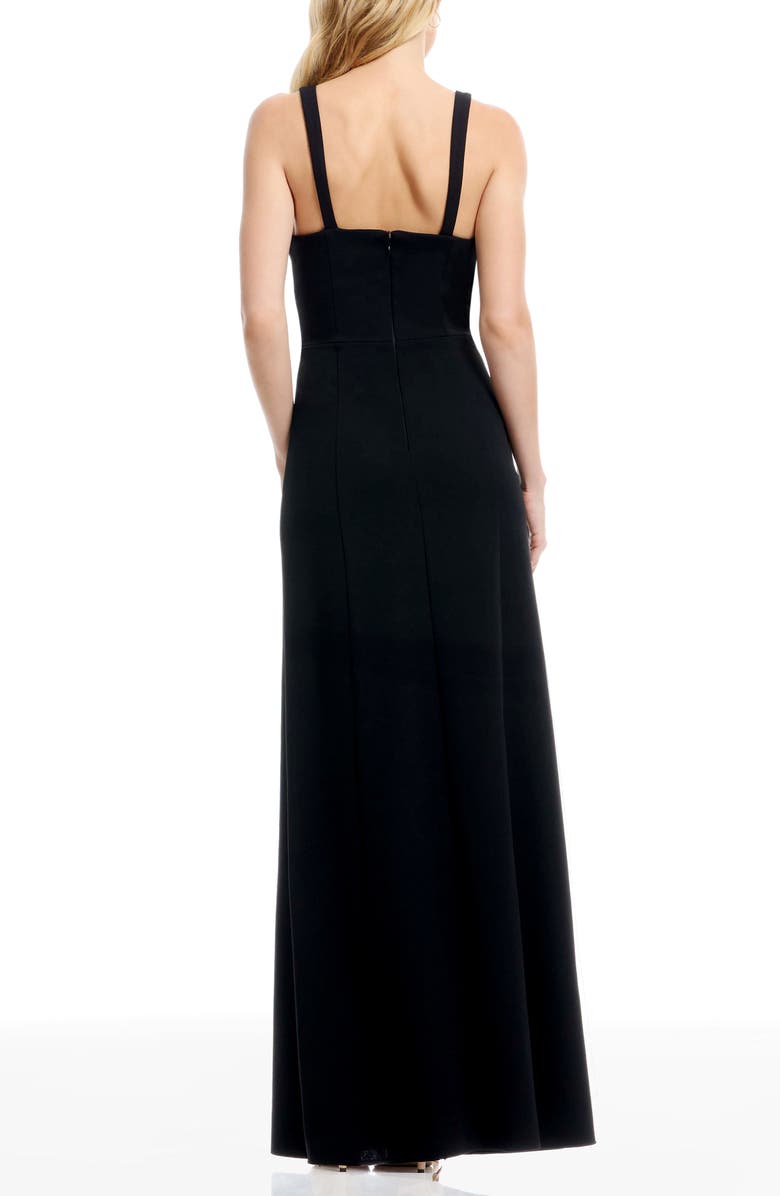 Dress the Population Nettie Side Slit Gown, Alternate, color, Black