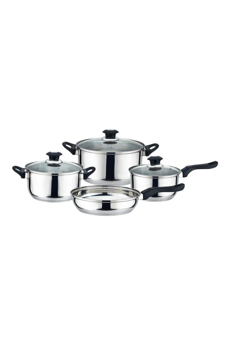 7-Piece Stainless Steel Cookware Set, Main, color, STAINLESS STEEL