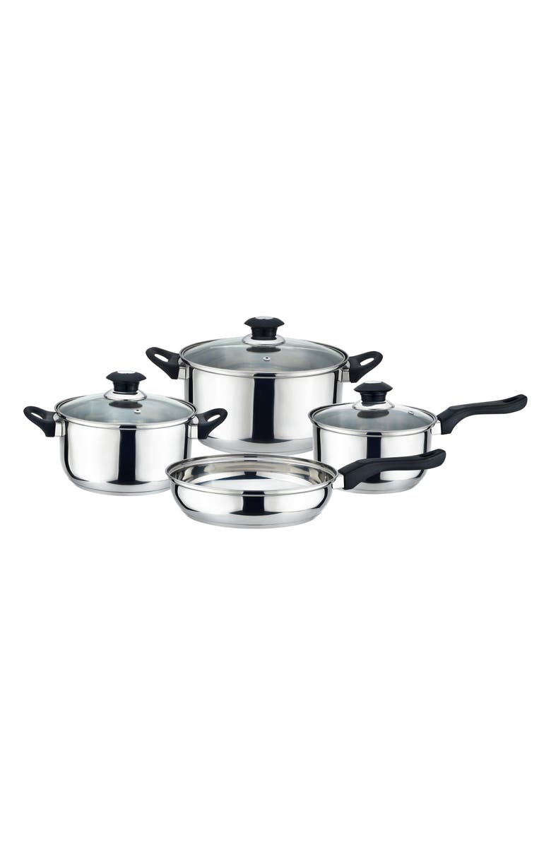 J AND V TEXTILES 7-Piece Stainless Steel Cookware Set, Main, color, Stainless Steel