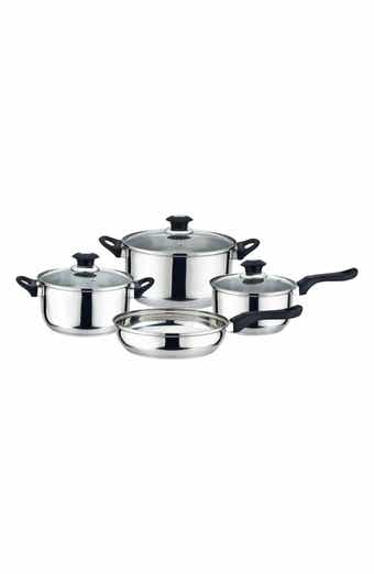 J AND V TEXTILES 7-Piece Stainless Steel Cookware Set