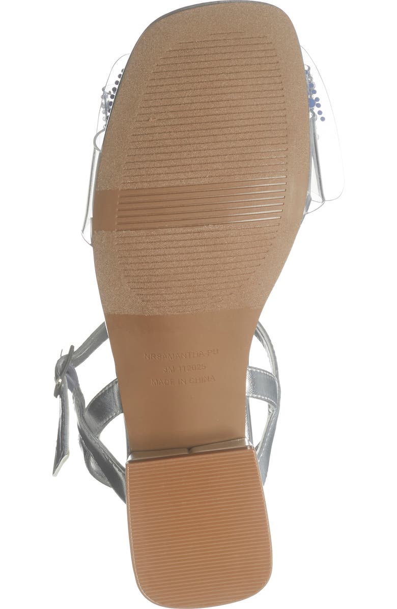 NORDSTROM RACK Kids' Samantha Clear Heel Sandal, Alternate, color, Silver Metallic