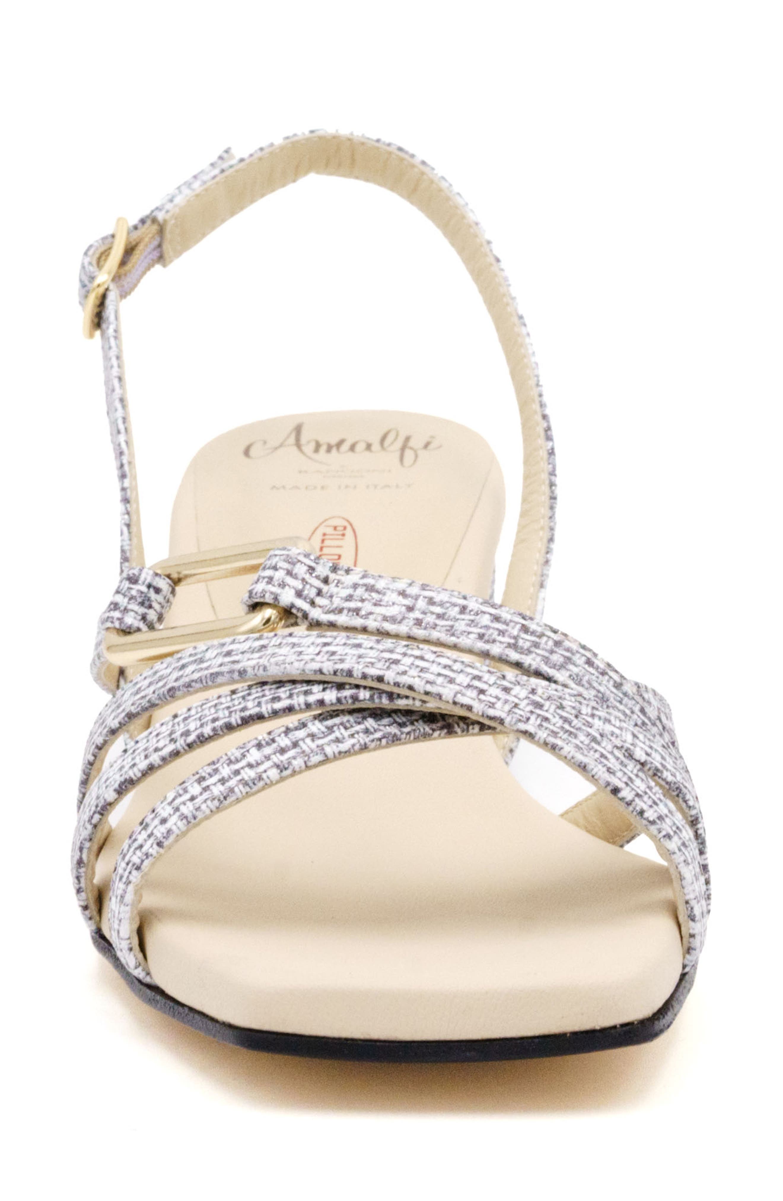 Amalfi by Rangoni Marte Slingback Sandal - Multiple Widths Available, Alternate, color, Black Glitter Balla