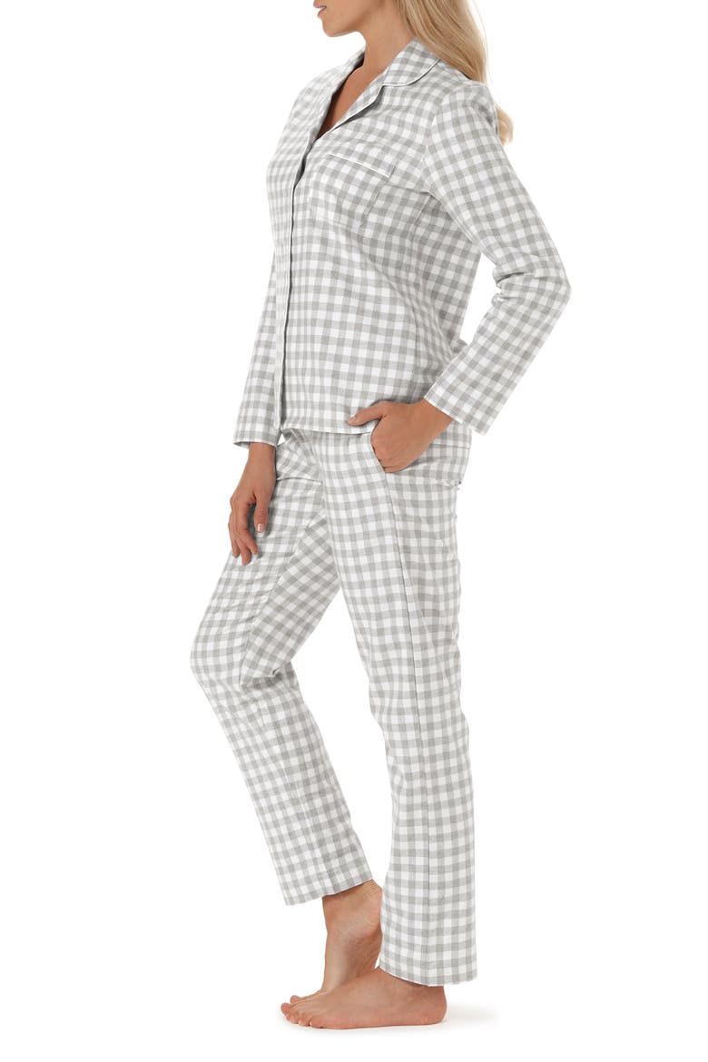 Gingham Check Pajamas, Alternate, color, GREY/ WHITE GINGHAM