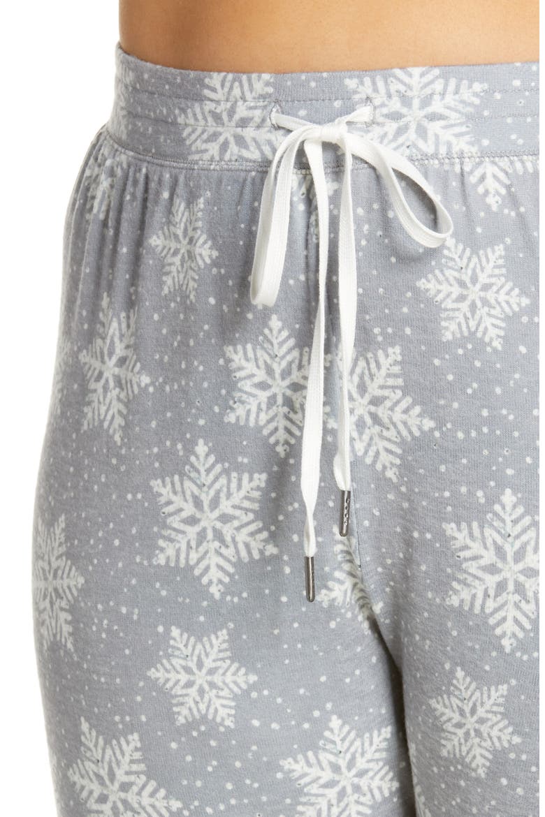 Peachy Jersey Pajamas, Alternate, color, SMOKE