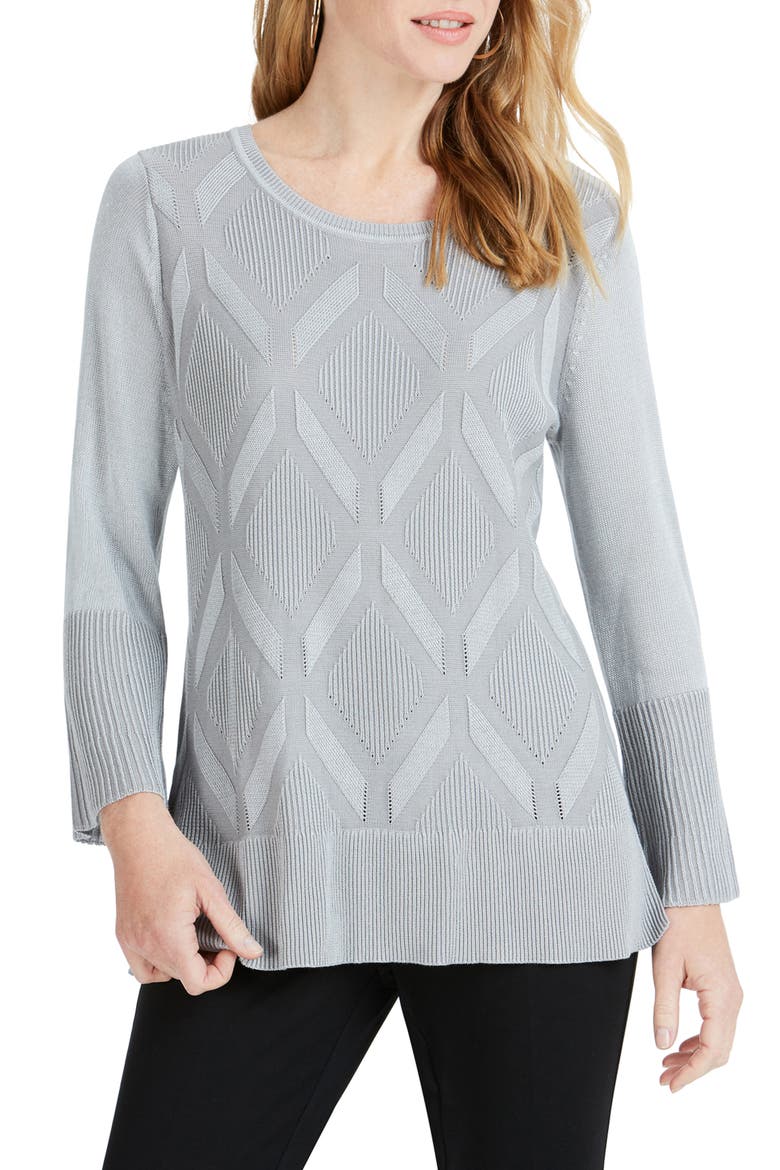 Dion Diamond Pattern Sweater, Main, color, STERLING