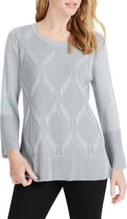 Foxcroft Dion Diamond Pattern Sweater