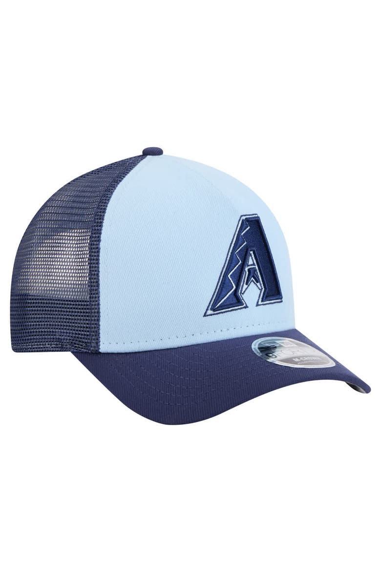 Men's New Era Light Blue/Navy Arizona Diamondbacks 2-Tone Color Pack 9FORTY Adjustable Trucker Hat, Alternate, color, Light Blue