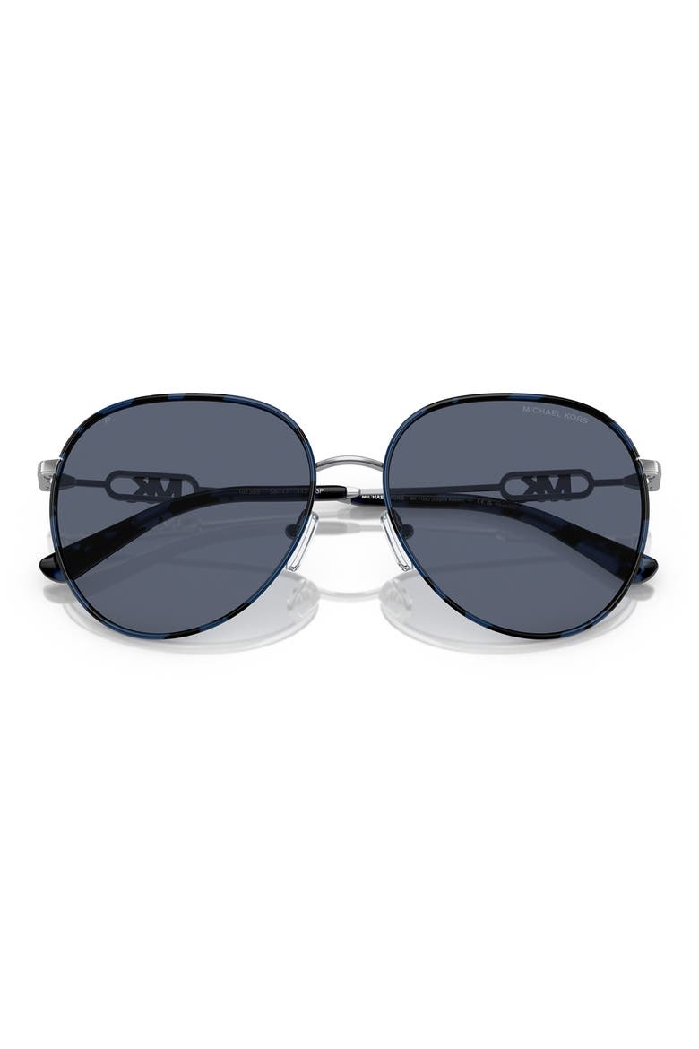 58mm Pilot Polarized Sunglasses, Alternate, color, BLUE TORTOISE