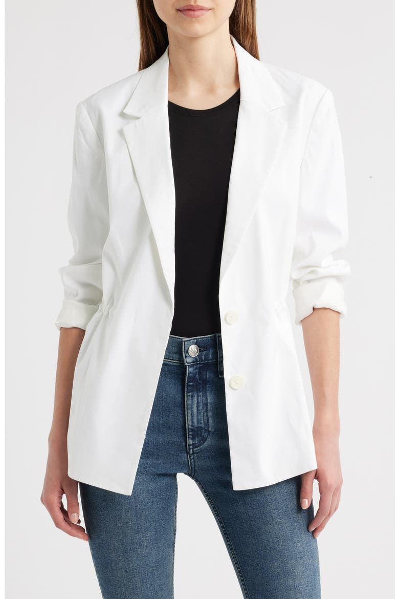 Spencer Linen Blend Blazer, Main, color, WHITE