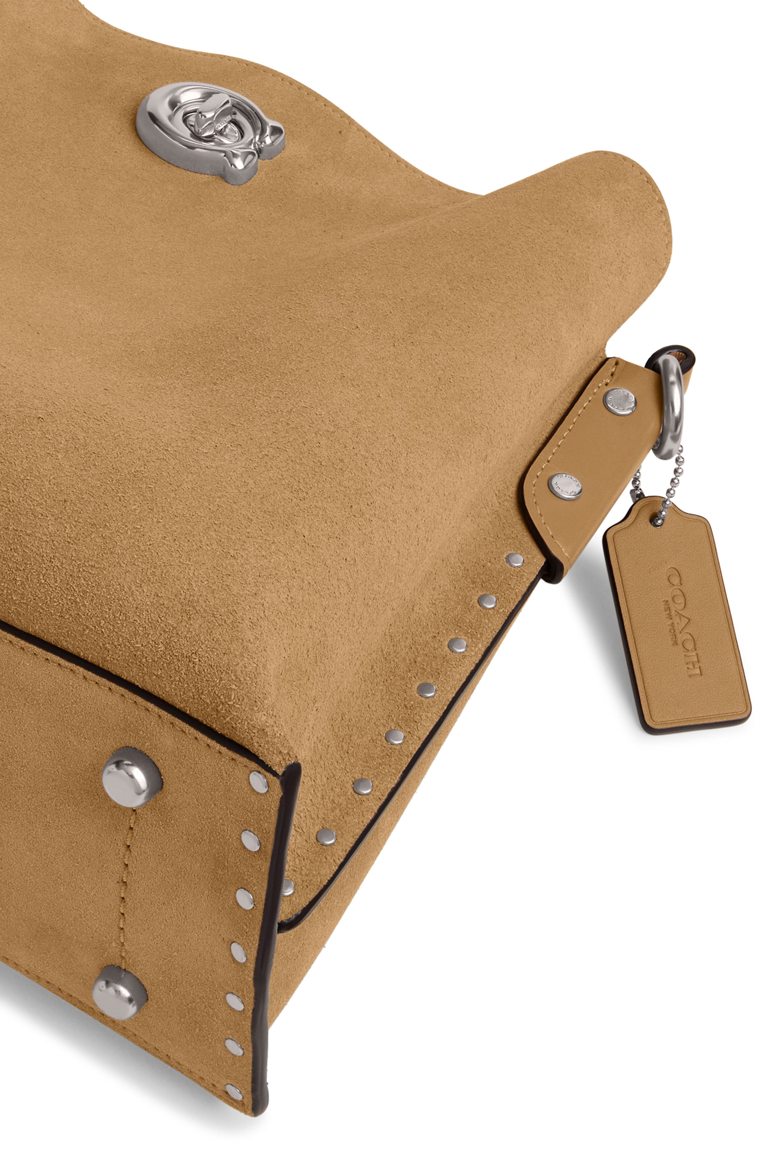 COACH Willow Suede Shoulder Bag, Alternate, color, 