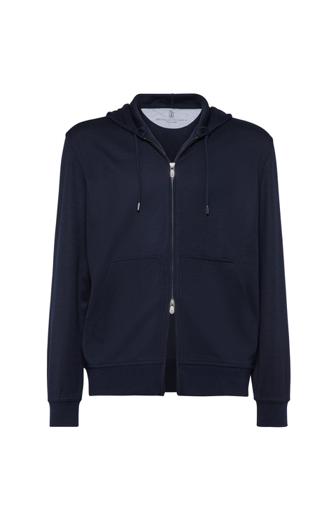 Cashmere and silk French terry sweatshirt