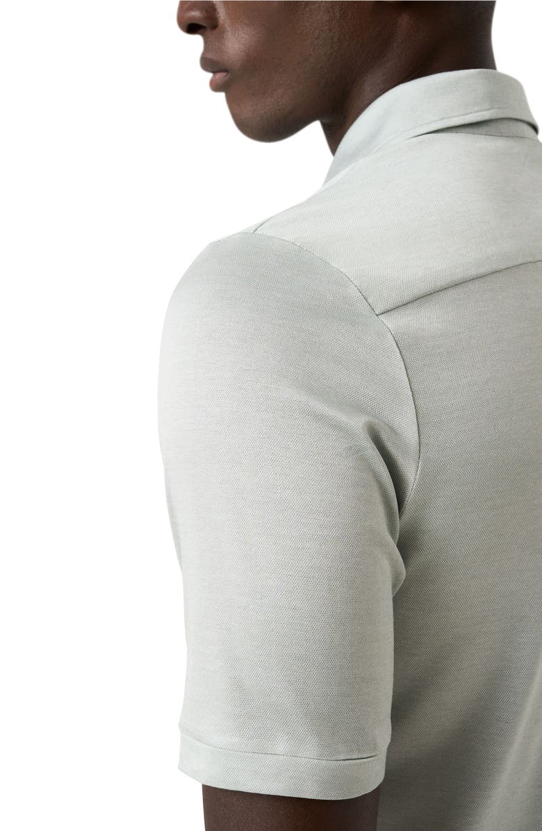 Eton Filo Di Scozia Jacquard Polo, Alternate, color, Medium Green