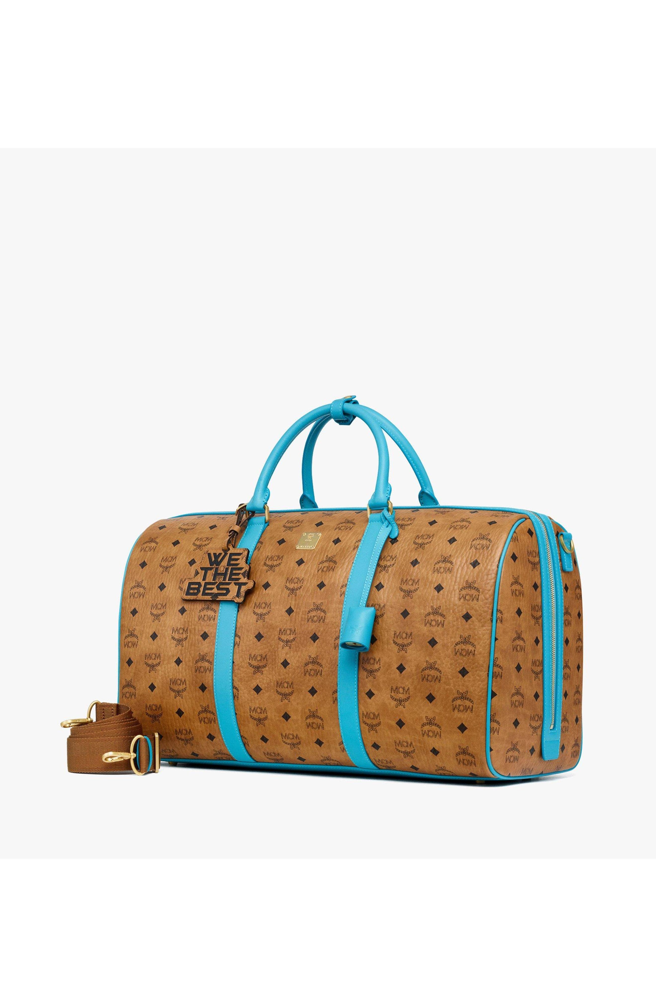 x We The Best Ottomar Weekender Bag in Visetos, Alternate, color, Cognac
