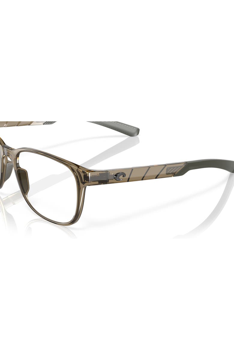 Costa 49mm Rectangle optical glasses, Alternate, color, Brown