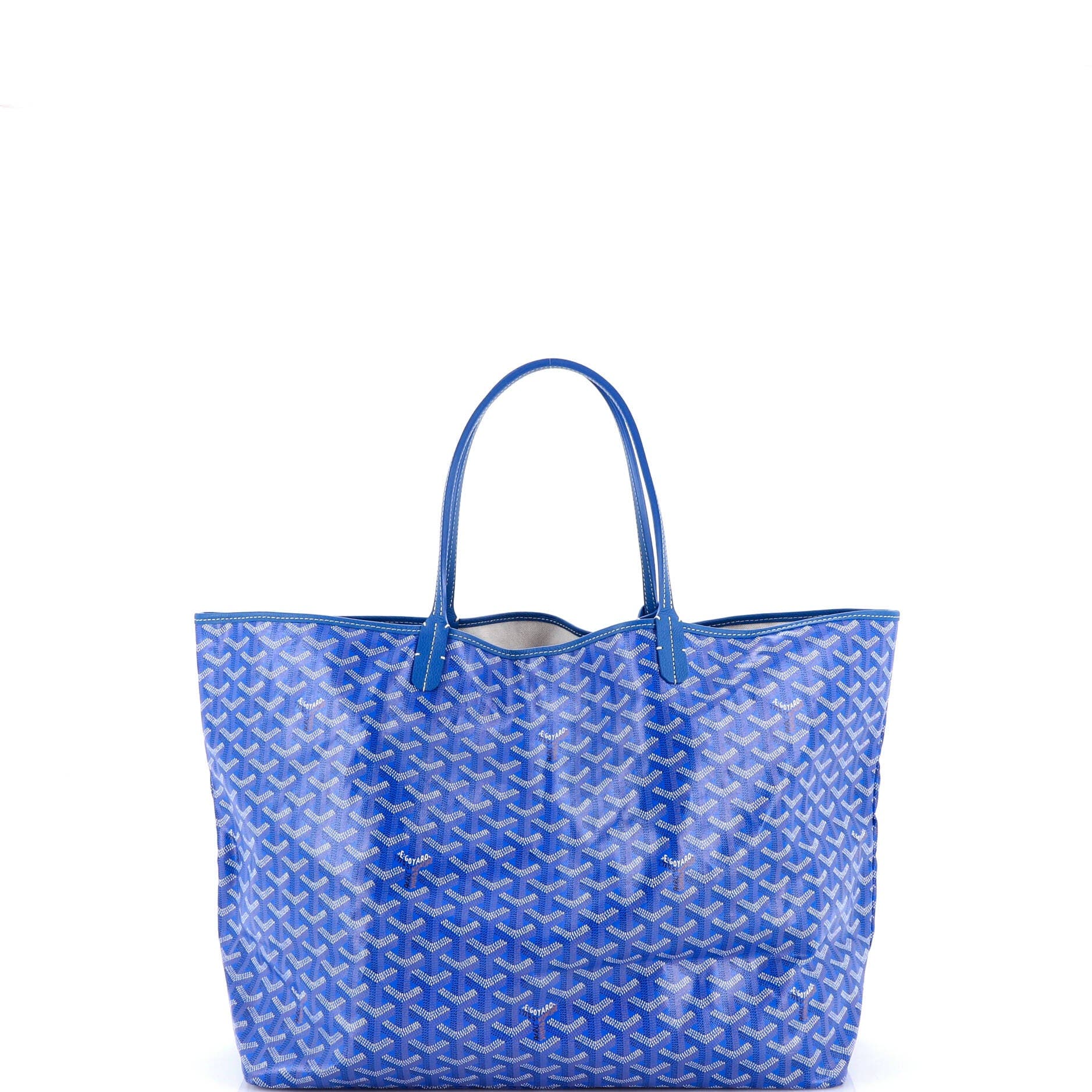 Pre-Owned Goyard Saint Louis Tote Coated Canvas GM, Alternate, color, Blue