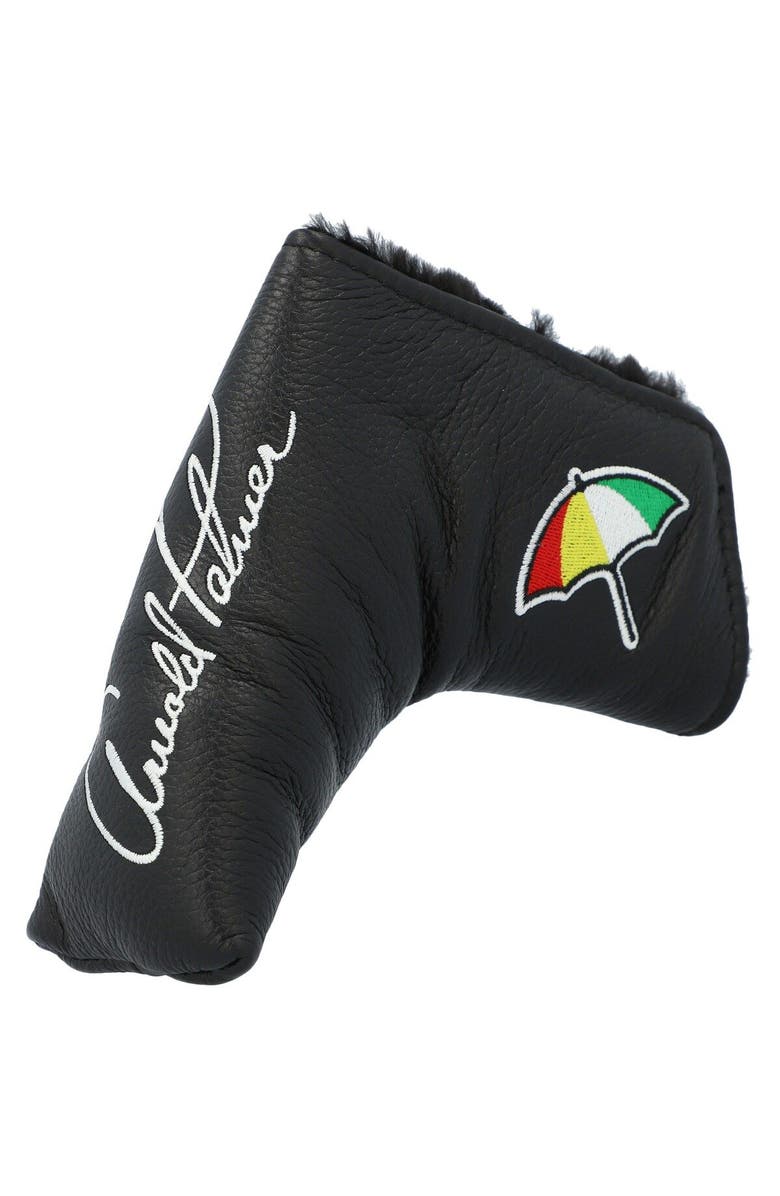 PRG AMERICAS Arnold Palmer Invitational Black Vanto Leather Blade Putter Cover, Alternate, color, 