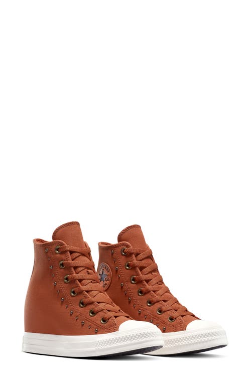 Shop Converse Chuck Taylor® All Star® Wedge Platform High Top Sneaker In Red Terracotta/egret/black