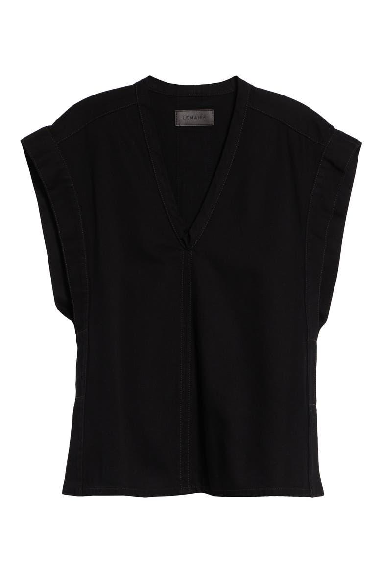 Cotton Denim Vest, Alternate, color, BLACK