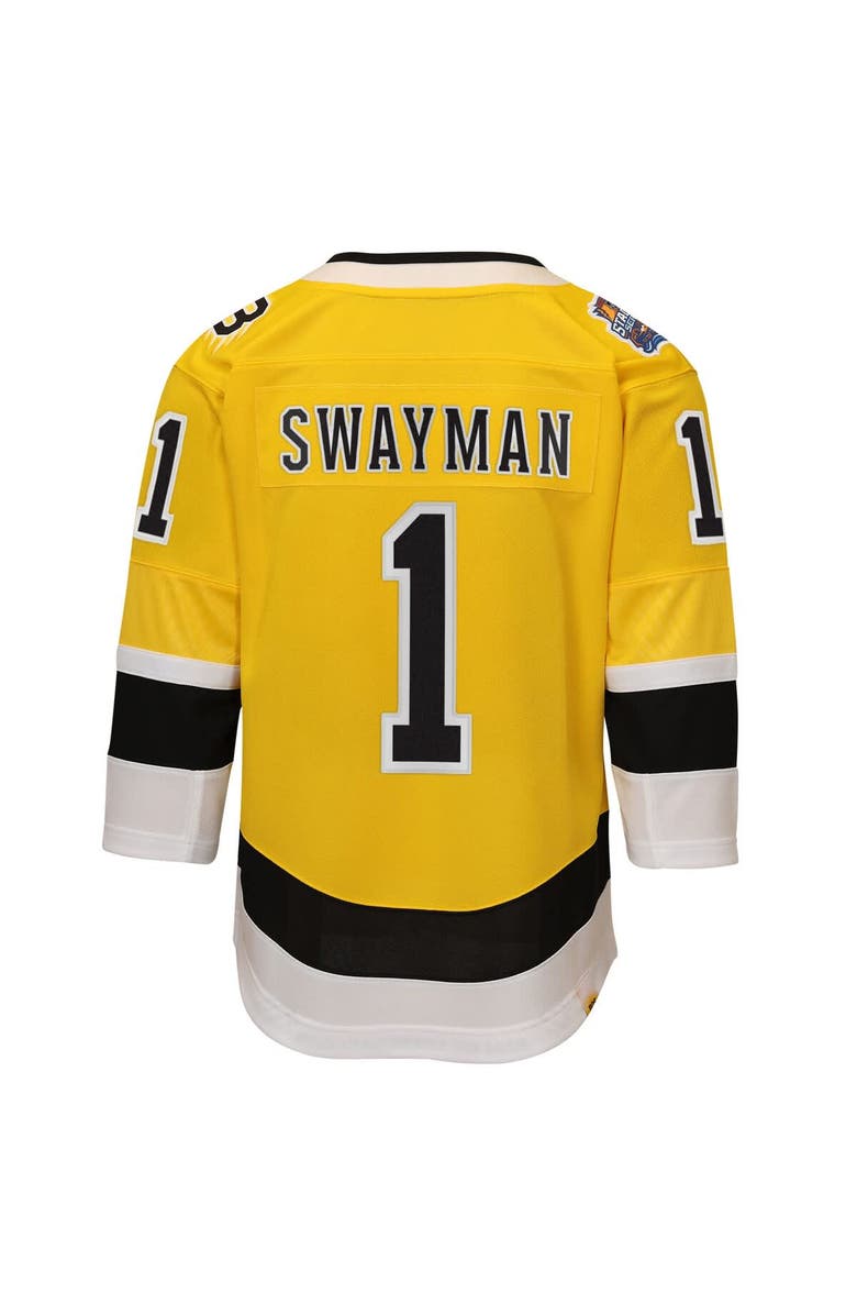 Outerstuff Youth Outerstuff Jeremy Swayman Gold Boston Bruins 2026 NHL Stadium Series Premier Jersey, Alternate, color, Gold
