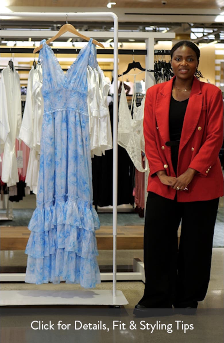 Fionna Ruffle Tiered Maxi Dress, sales video thumbnail