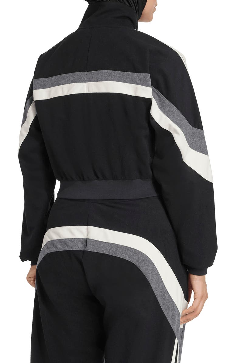 adidas Fleece Crop Track Jacket, Alternate, color, 