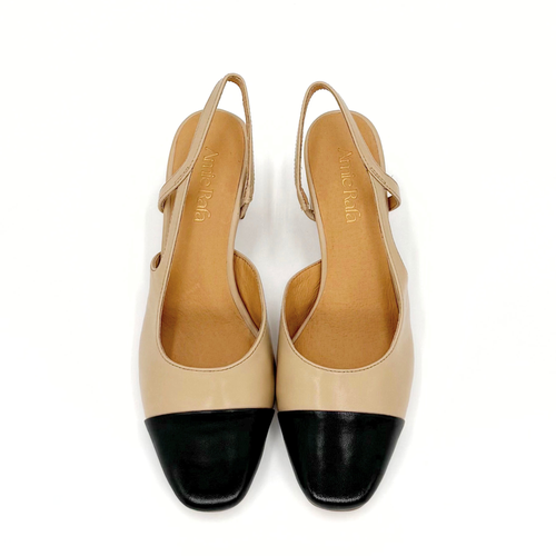 Amie Rafa Paris Slingback Heels In Brown
