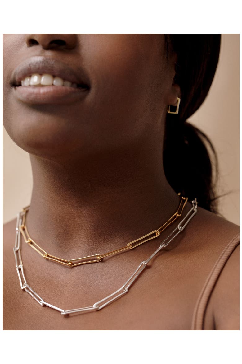 Alta Long Link Necklace, Alternate, color, GOLD
