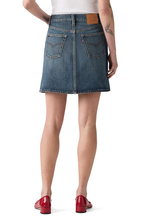 Levi's Retro Button Front Denim Skirt In Blue