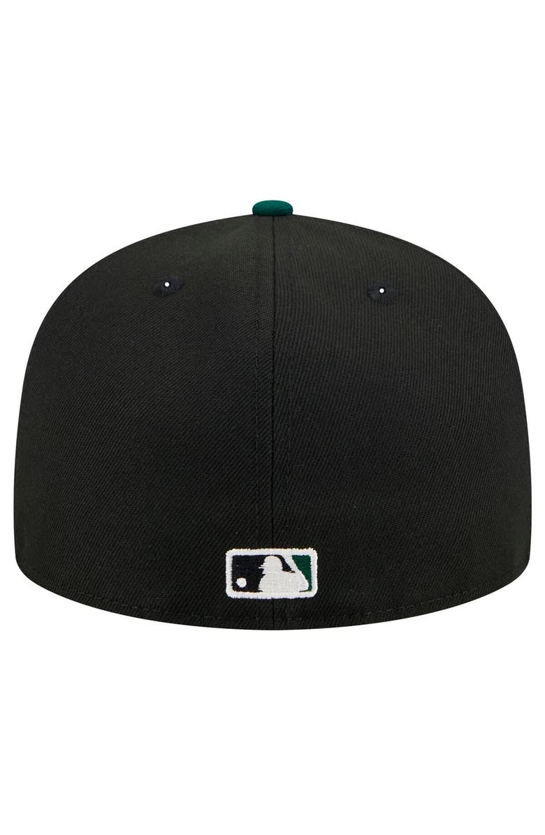 New Era Men's New Era Black Athletics Shadow Stitch 59FIFTY Fitted Hat, Alternate, color, Black