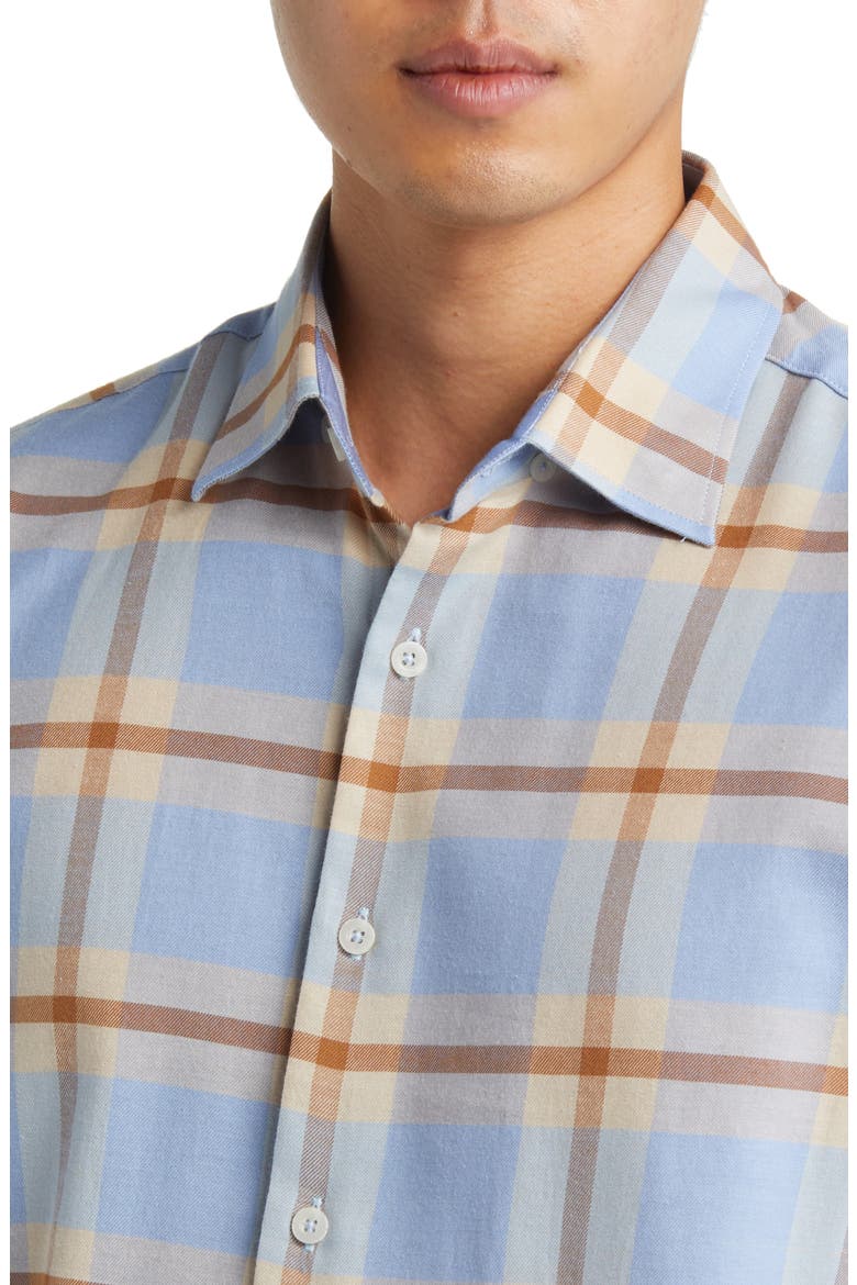 Tartan Plaid Dry Touch® Performance Button-Up Shirt, Alternate, color, LIGHT BLUE