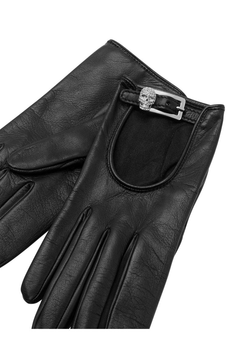 Mid-Gloves Skull Women, Alternate, color, black