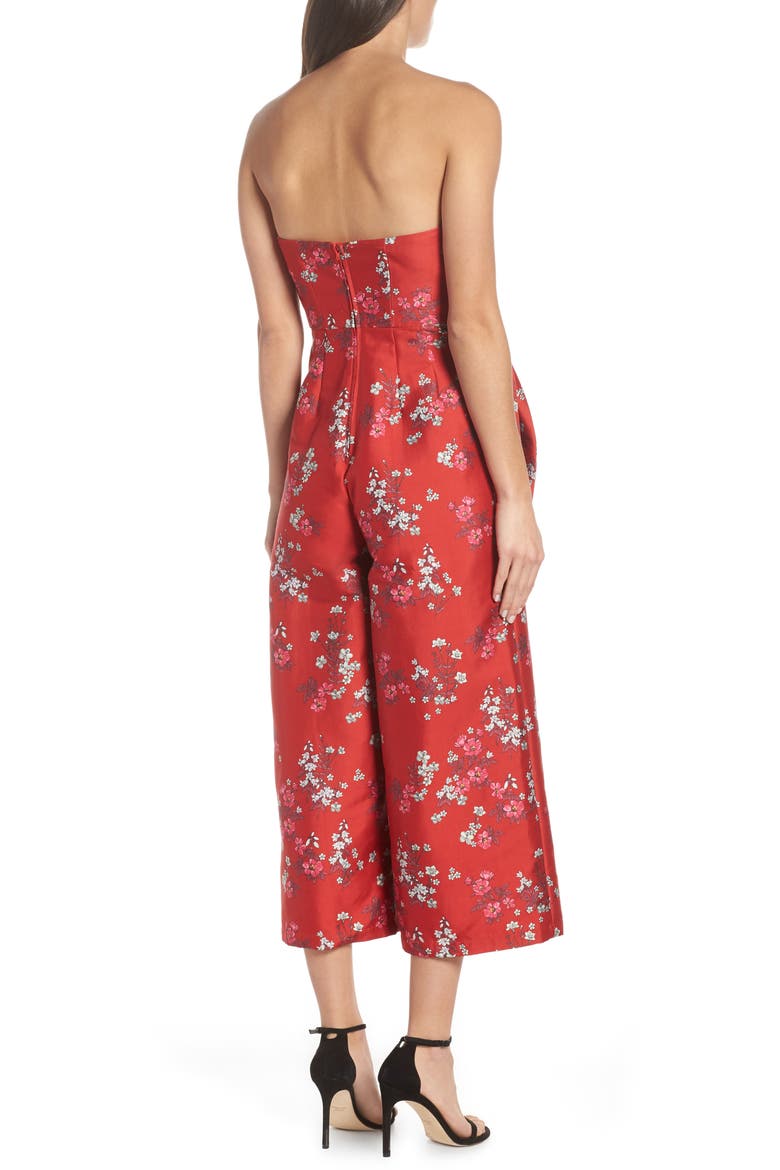 Heart & Soul Strapless Jumpsuit, Alternate, color, RED FLORAL