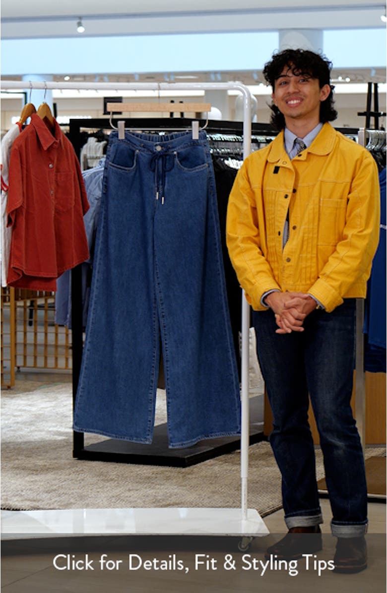 Zephyrine Drawstring High Waist Wide Leg Jeans, sales video thumbnail