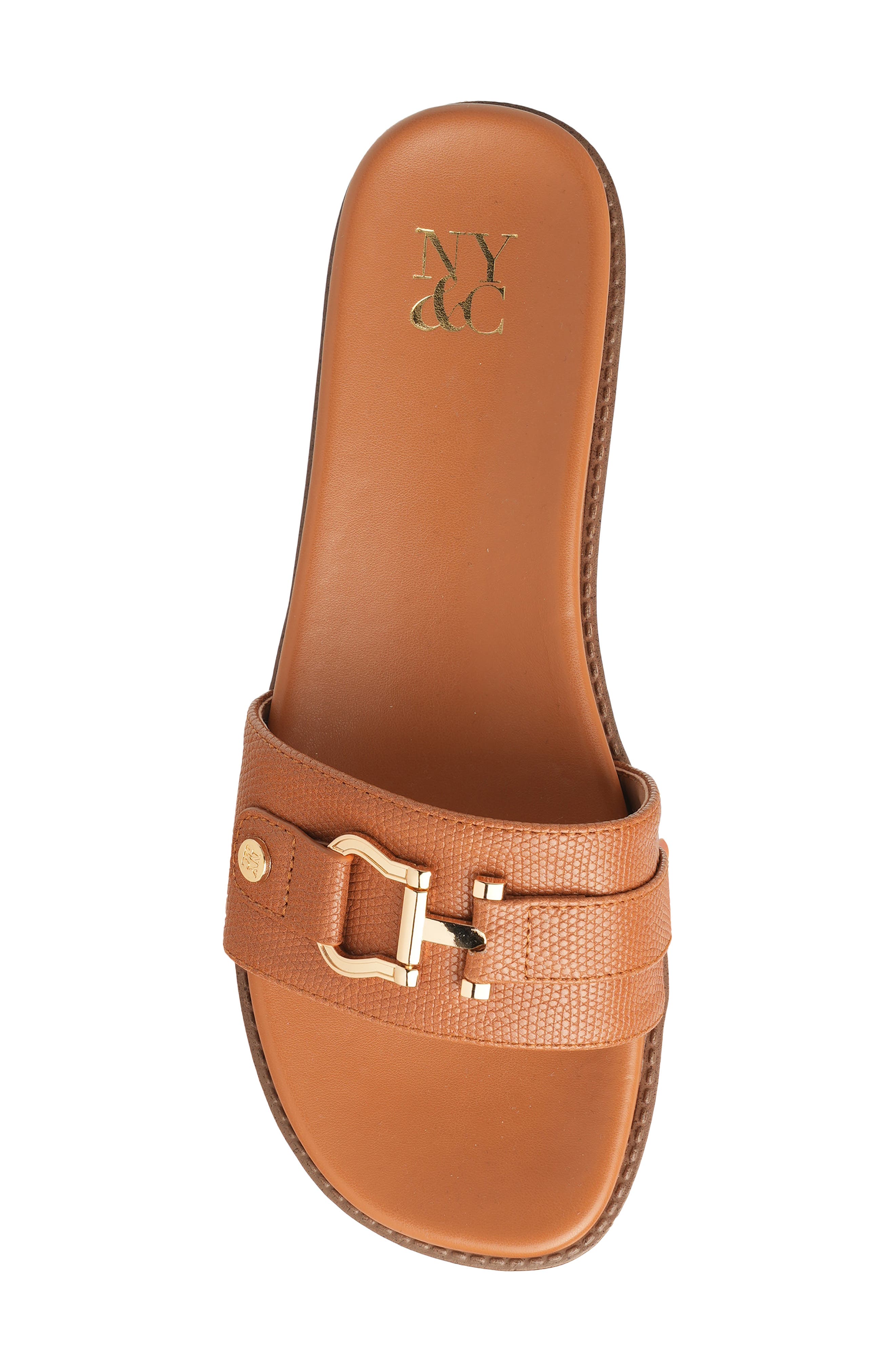 Carlyn Platform Wedge Slide Sandal, Alternate, color, COGNAC