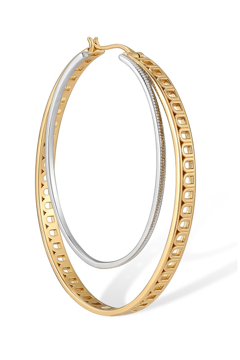 Colosseum Earrings, Alternate, color, Gold