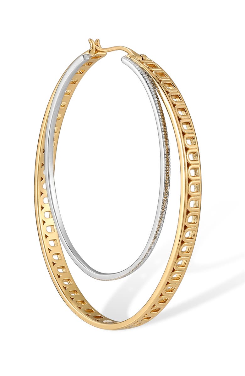 RETRO CHIC Colosseum Earrings, Alternate, color, Gold