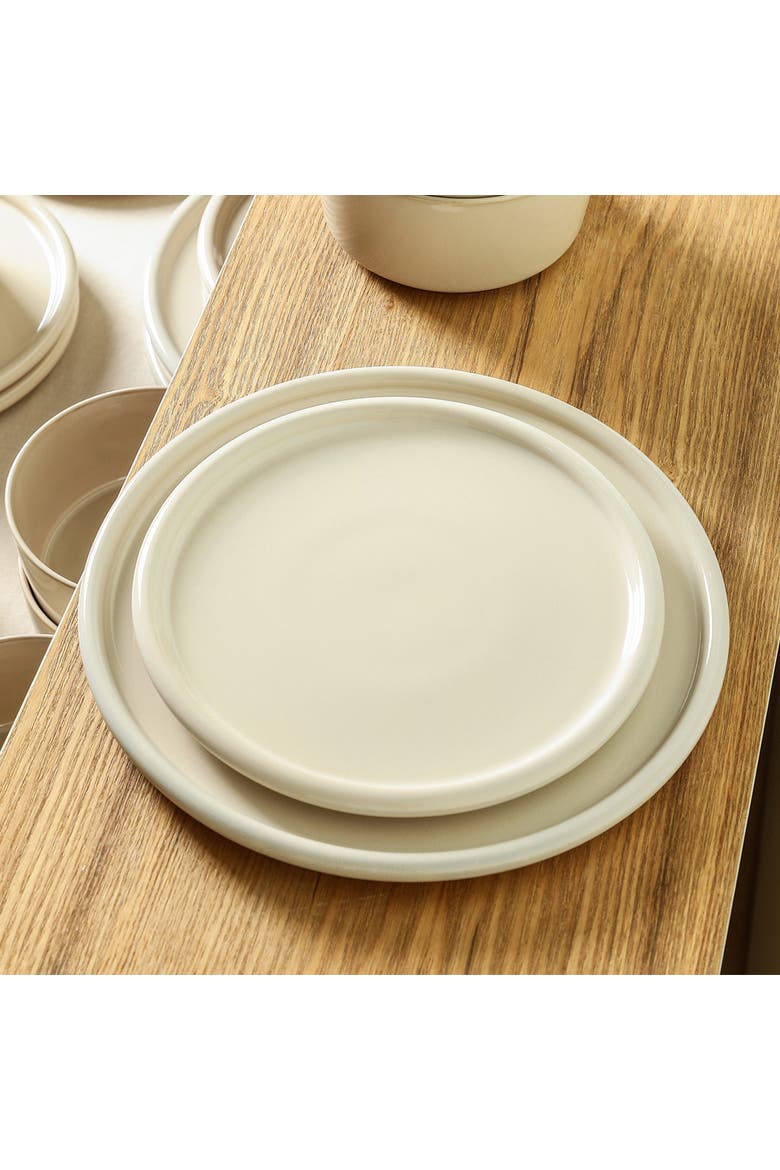 Eden Stoneware 4-Piece Dinner Plate Set, Alternate, color, Beige