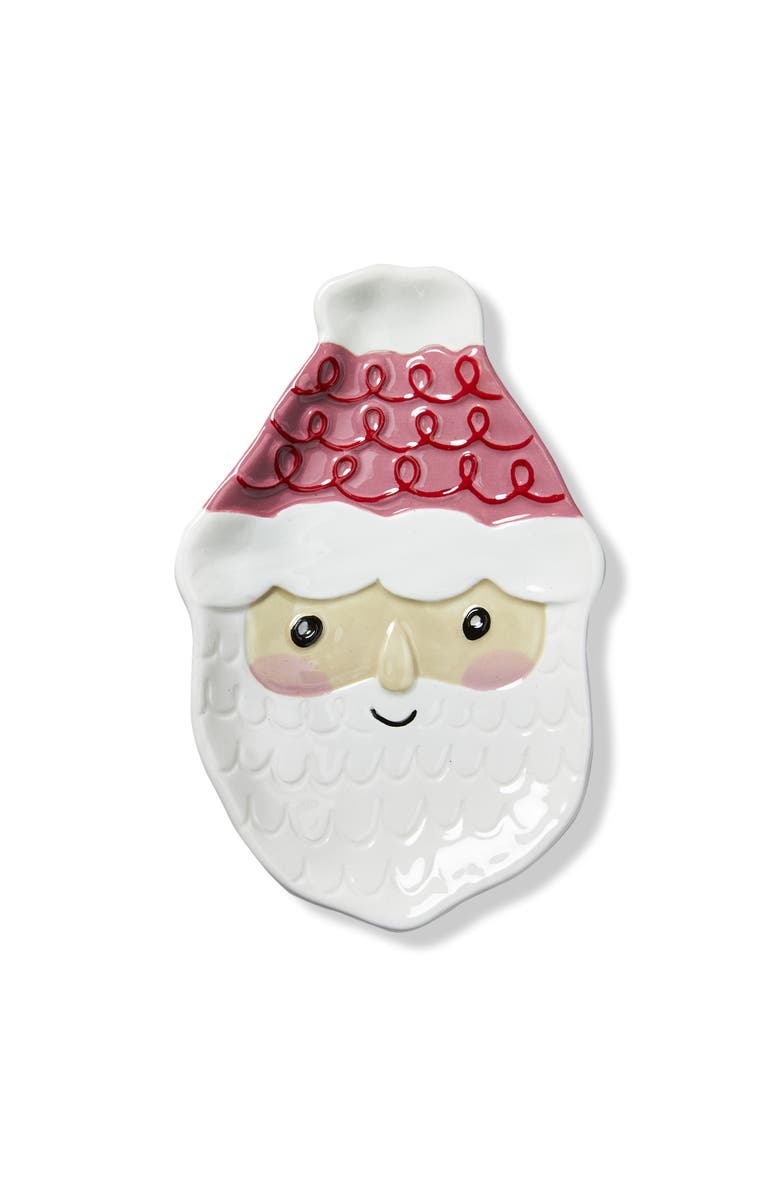 tag Santa Tidbit Plate - Colorful Ceramic Christmas Plates, Main, color, Multicolored