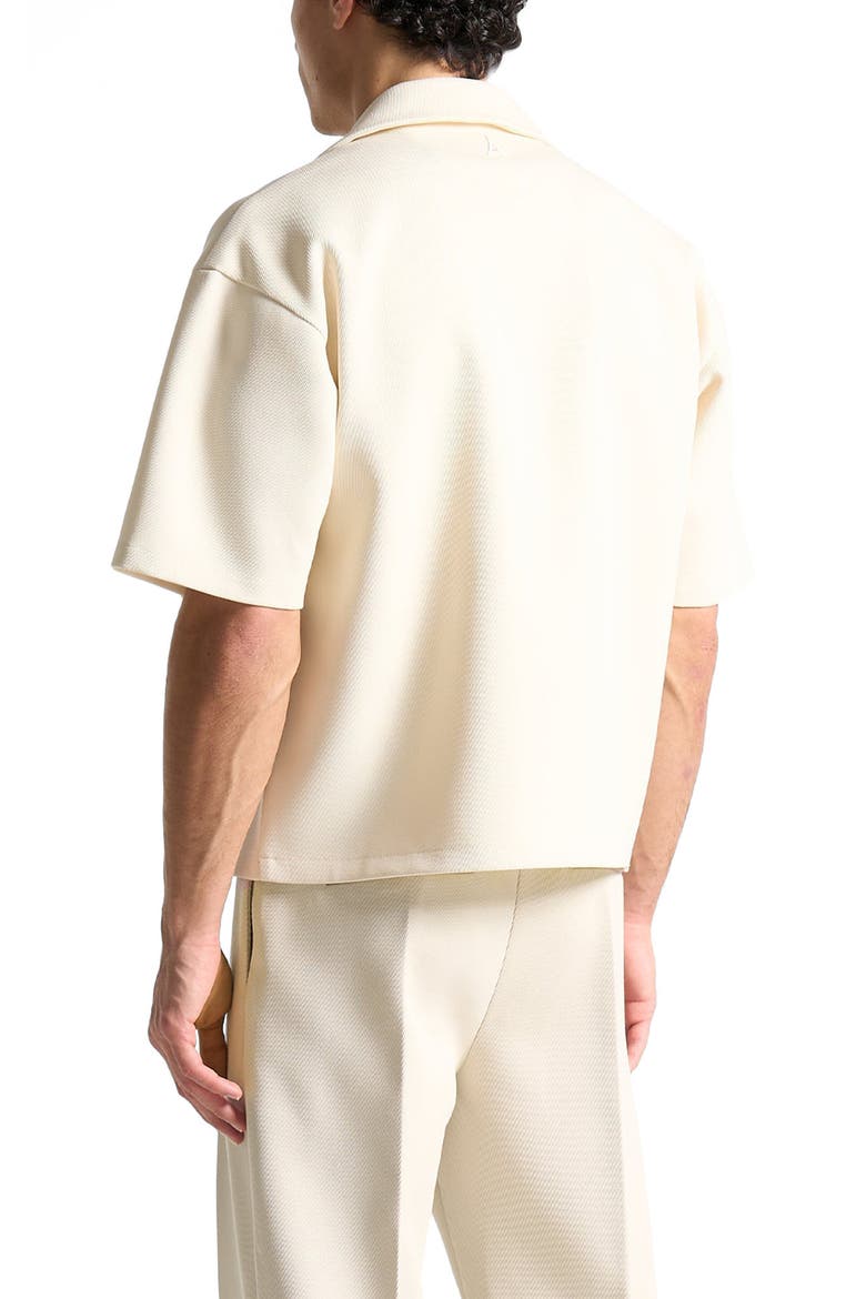 Abel Boxy Twill Double Breasted Shirt, Alternate, color, Cream